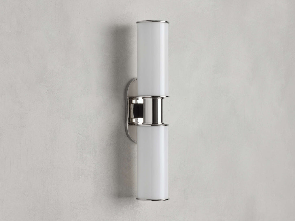 Harlin 2-Light Wall Sconce in Milk by Bling Lighting Studio