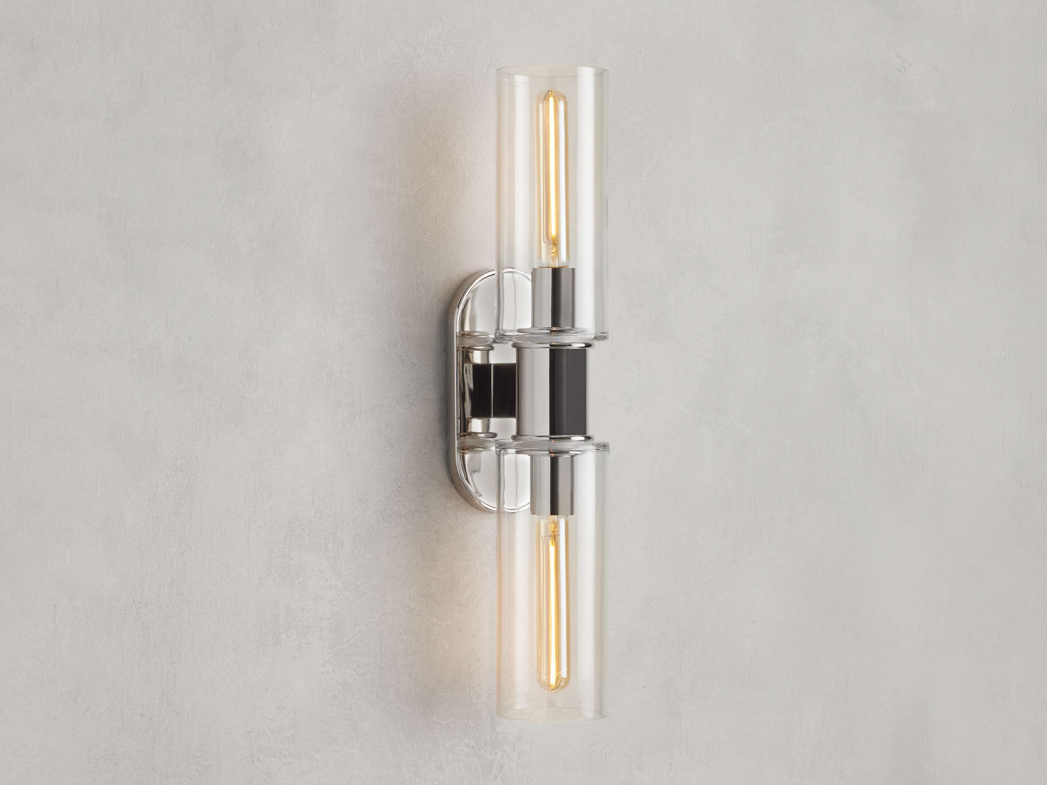 Harlin 2-Light Wall Sconce in Clear by Bling Lighting Studio