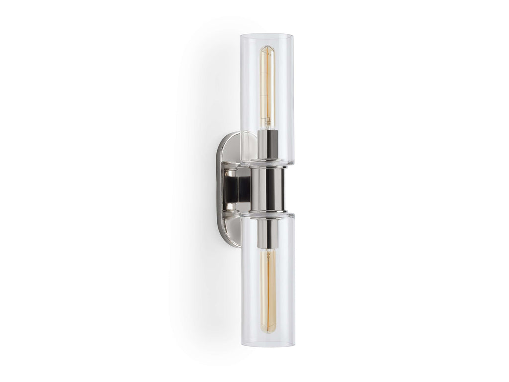 Harlin 2-Light Wall Sconce in Clear by Bling Lighting Studio