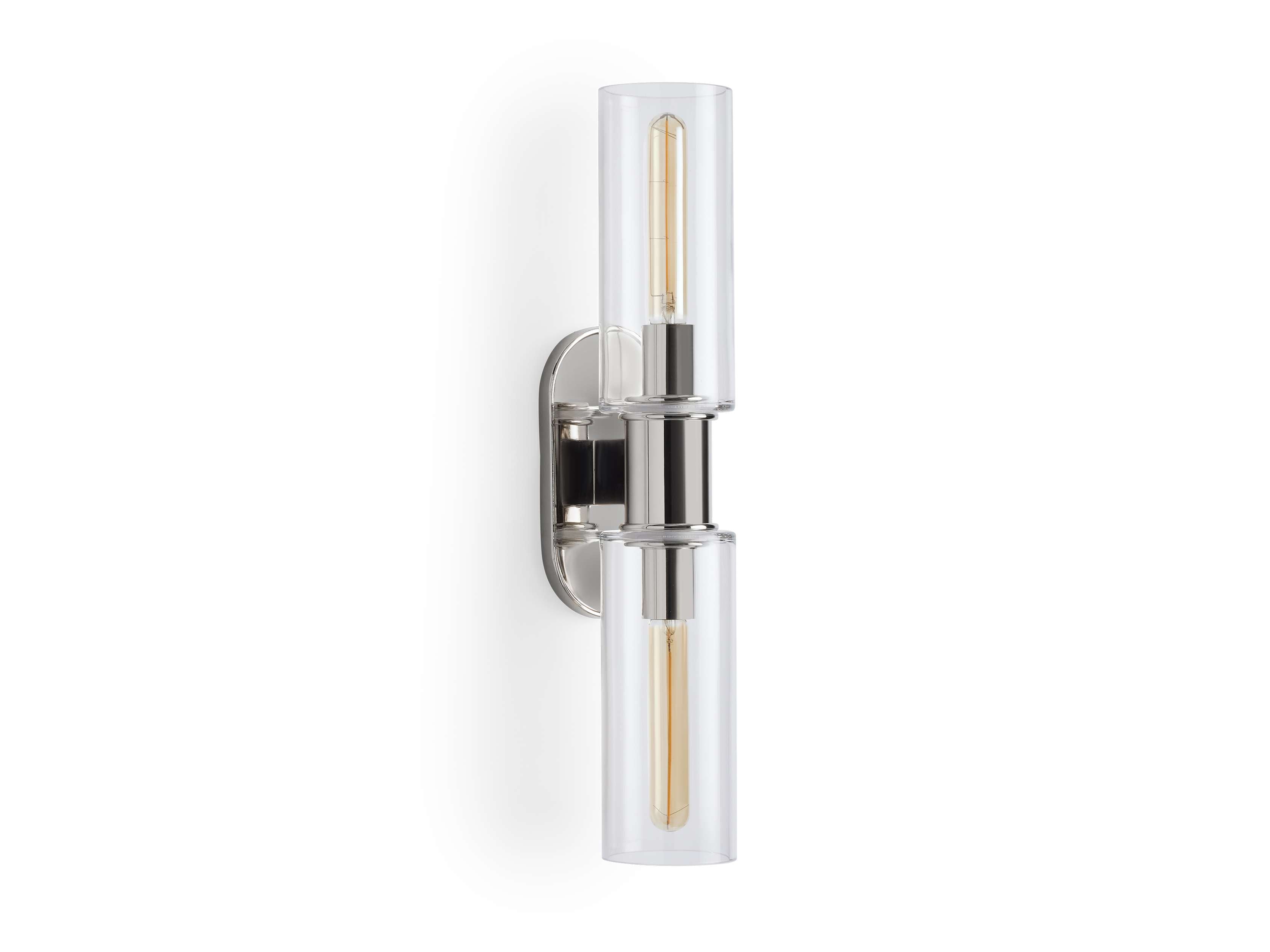Harlin 2-Light Wall Sconce in Clear by Bling Lighting Studio