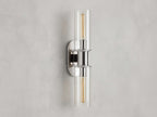 Harlin 2-Light Wall Sconce in Clear by Bling Lighting Studio