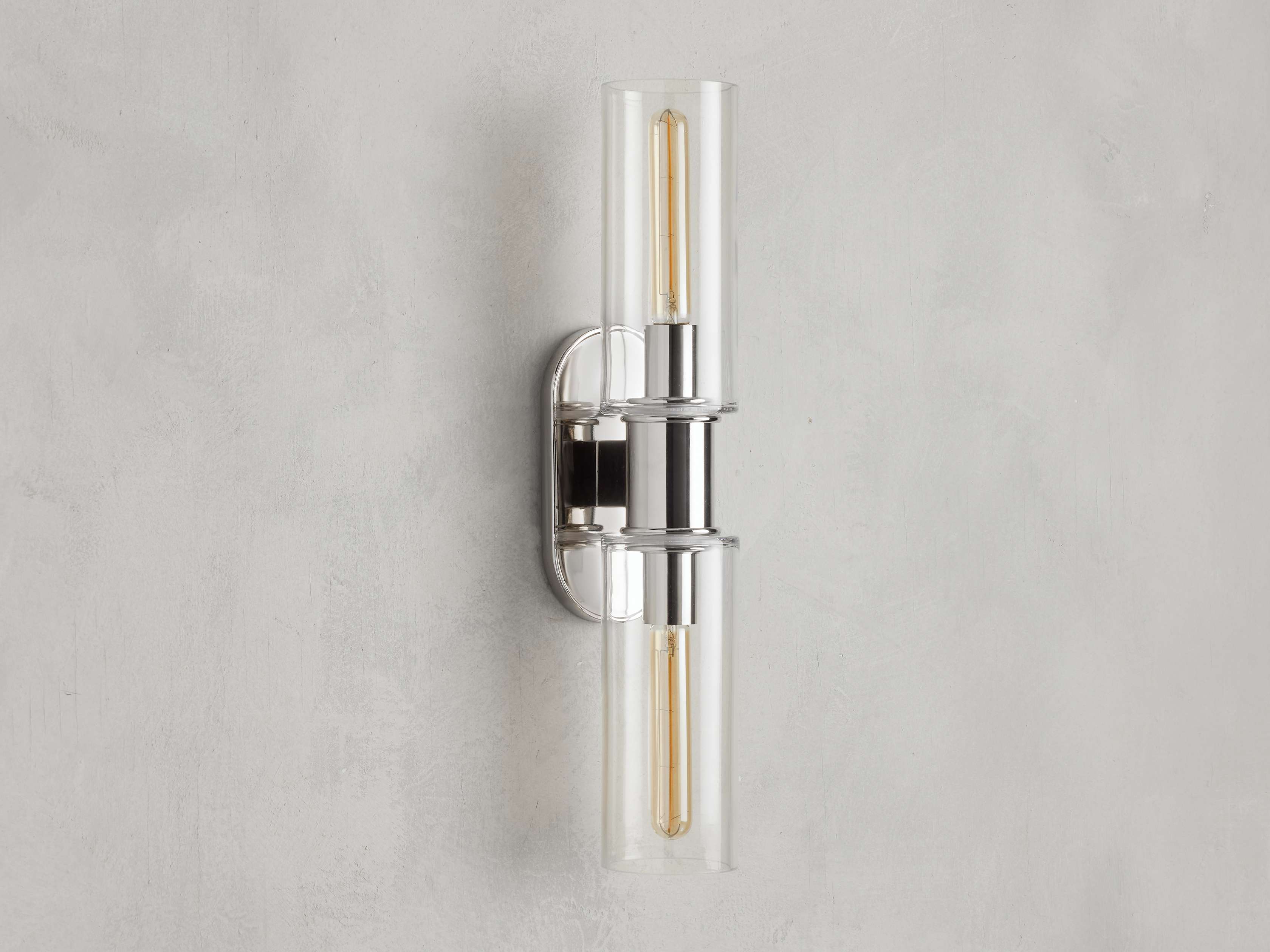 Harlin 2-Light Wall Sconce in Clear by Bling Lighting Studio