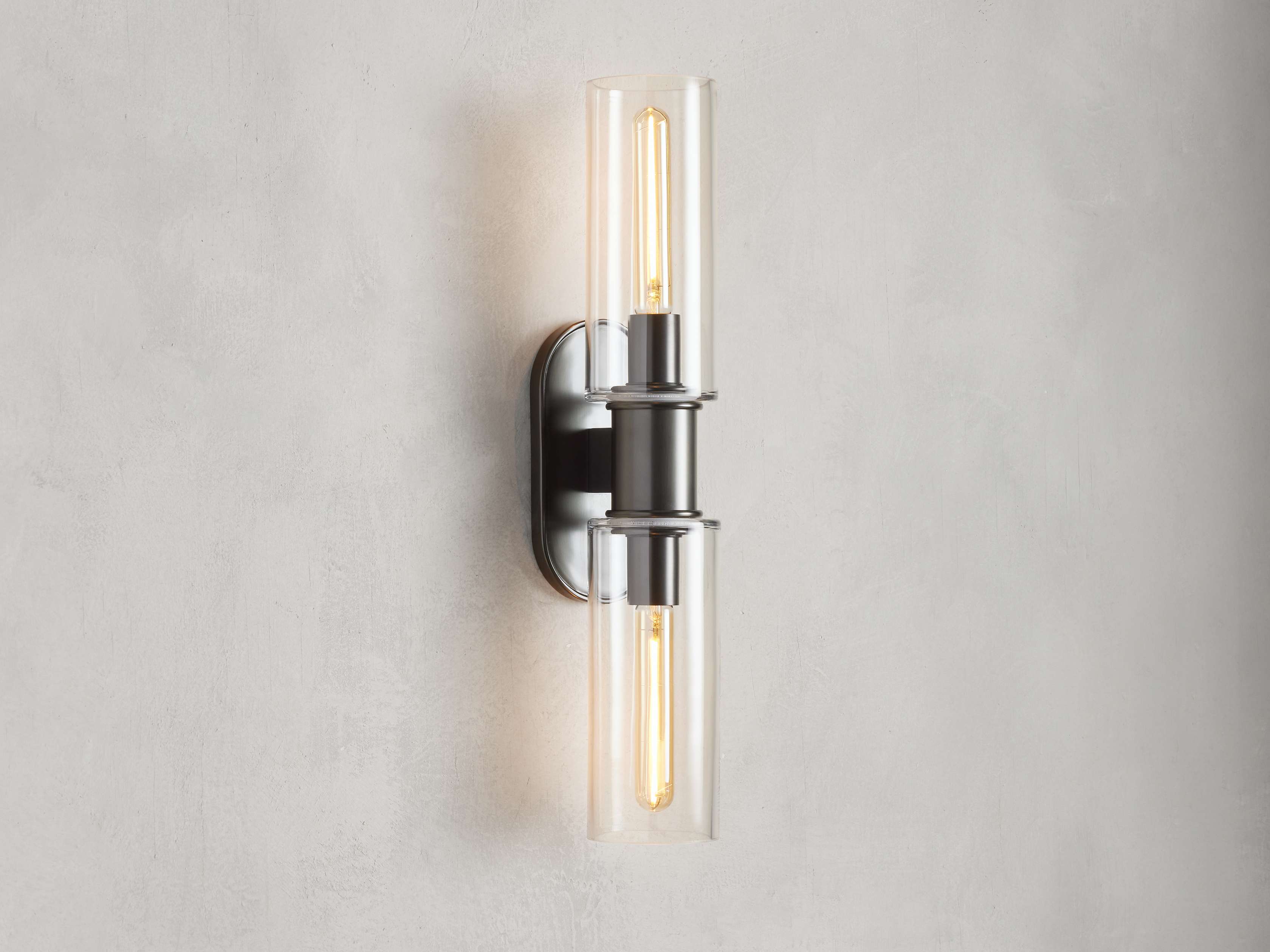 Harlin 2-Light Wall Sconce in Clear by Bling Lighting Studio