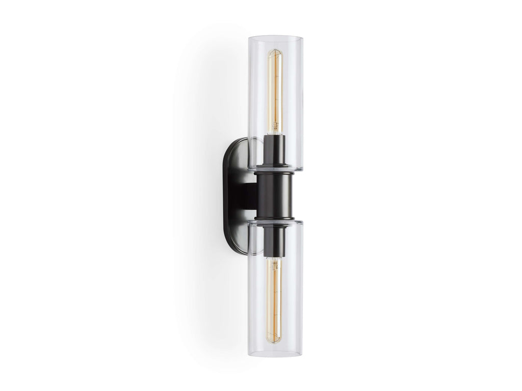 Harlin 2-Light Wall Sconce in Clear by Bling Lighting Studio