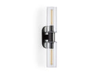 Harlin 2-Light Wall Sconce in Clear by Bling Lighting Studio