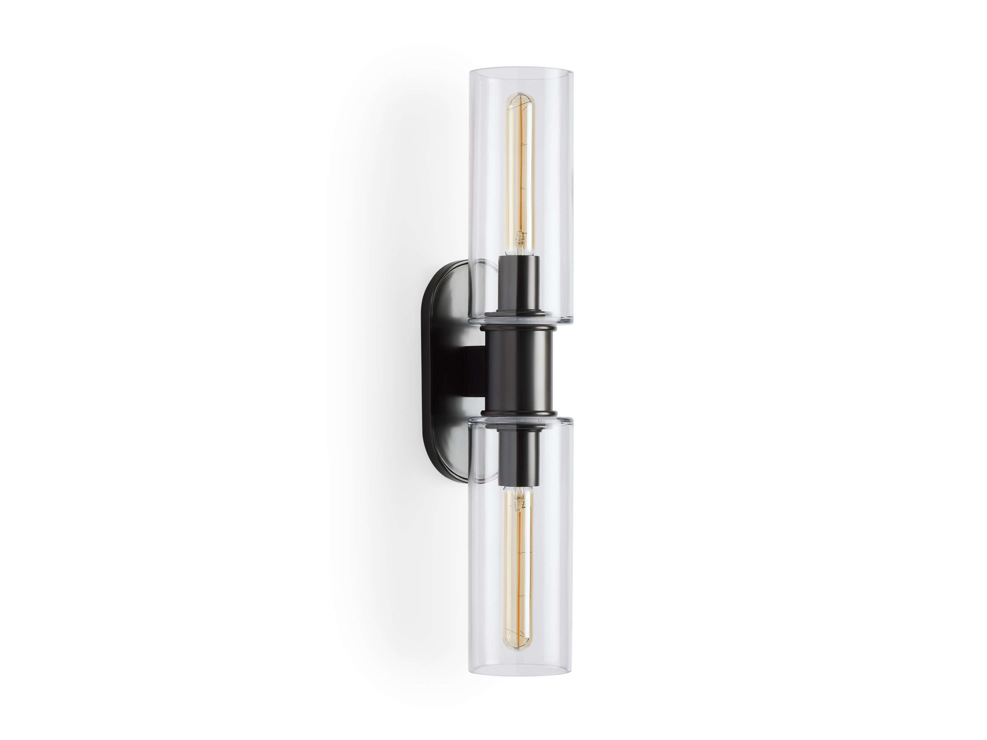 Harlin 2-Light Wall Sconce in Clear by Bling Lighting Studio