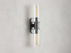 Harlin 2-Light Wall Sconce in Clear by Bling Lighting Studio