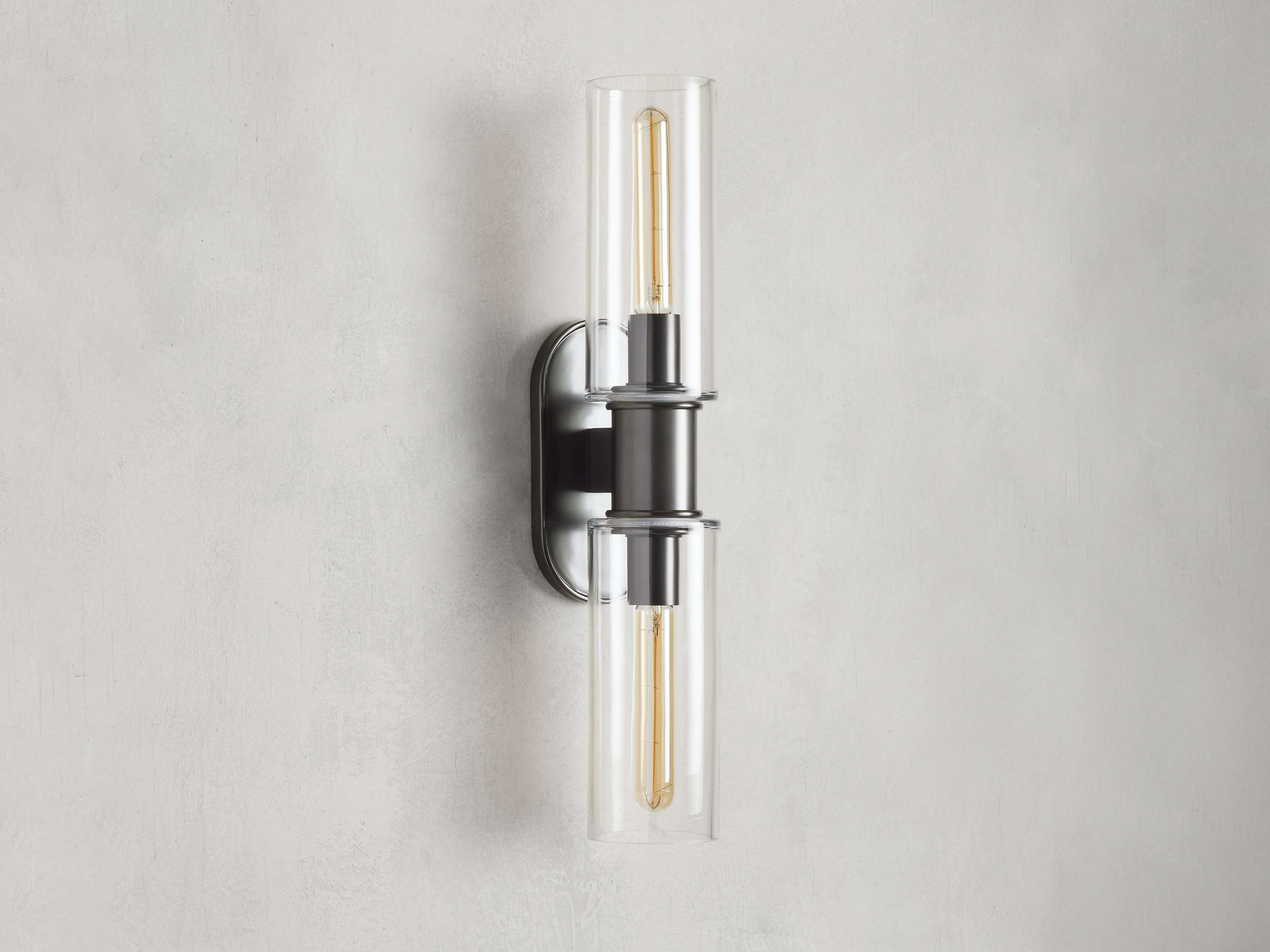 Harlin 2-Light Wall Sconce in Clear by Bling Lighting Studio