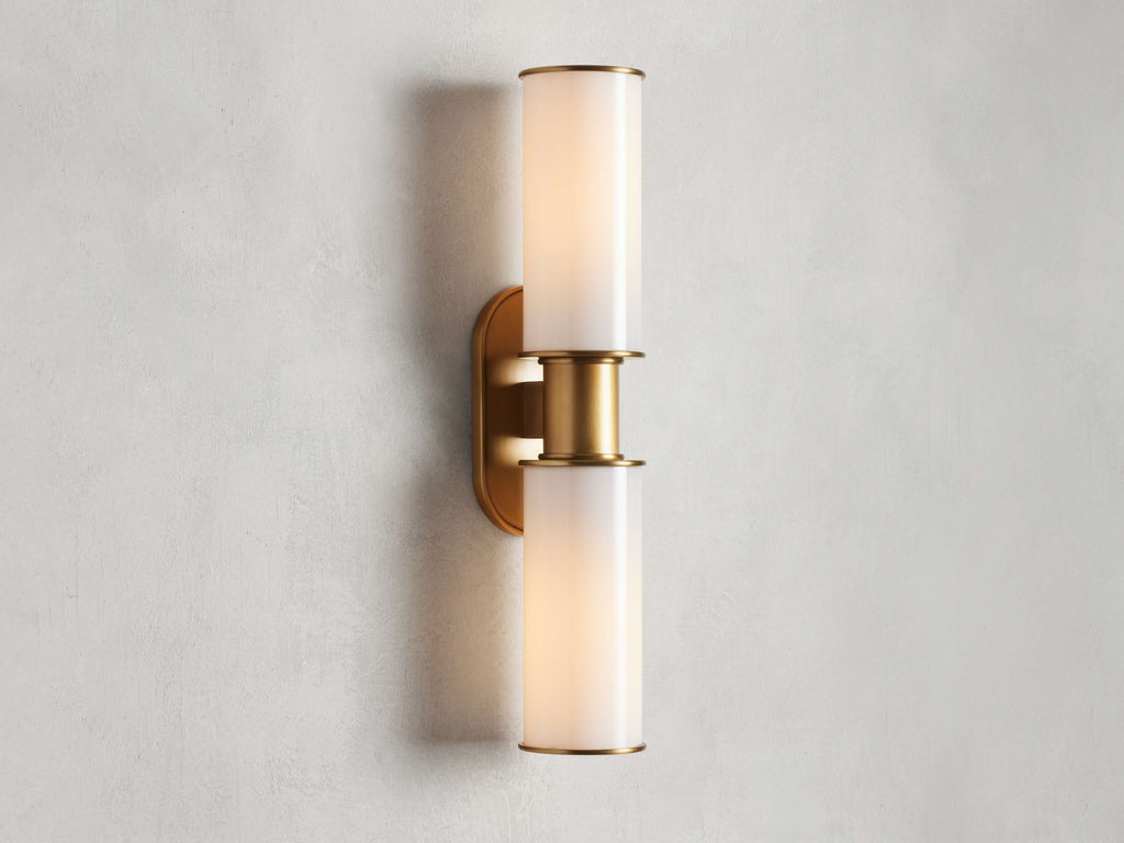 Harlin 2-Light Wall Sconce in Milk by Bling Lighting Studio