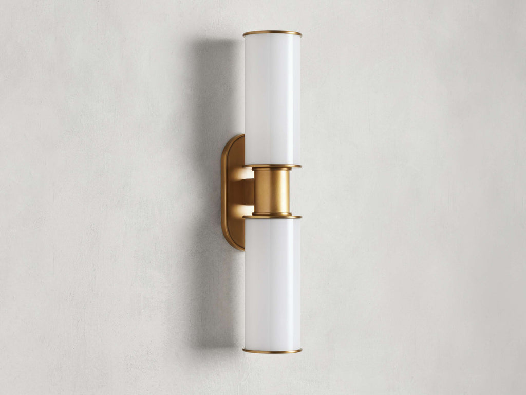 Harlin 2-Light Wall Sconce in Milk by Bling Lighting Studio