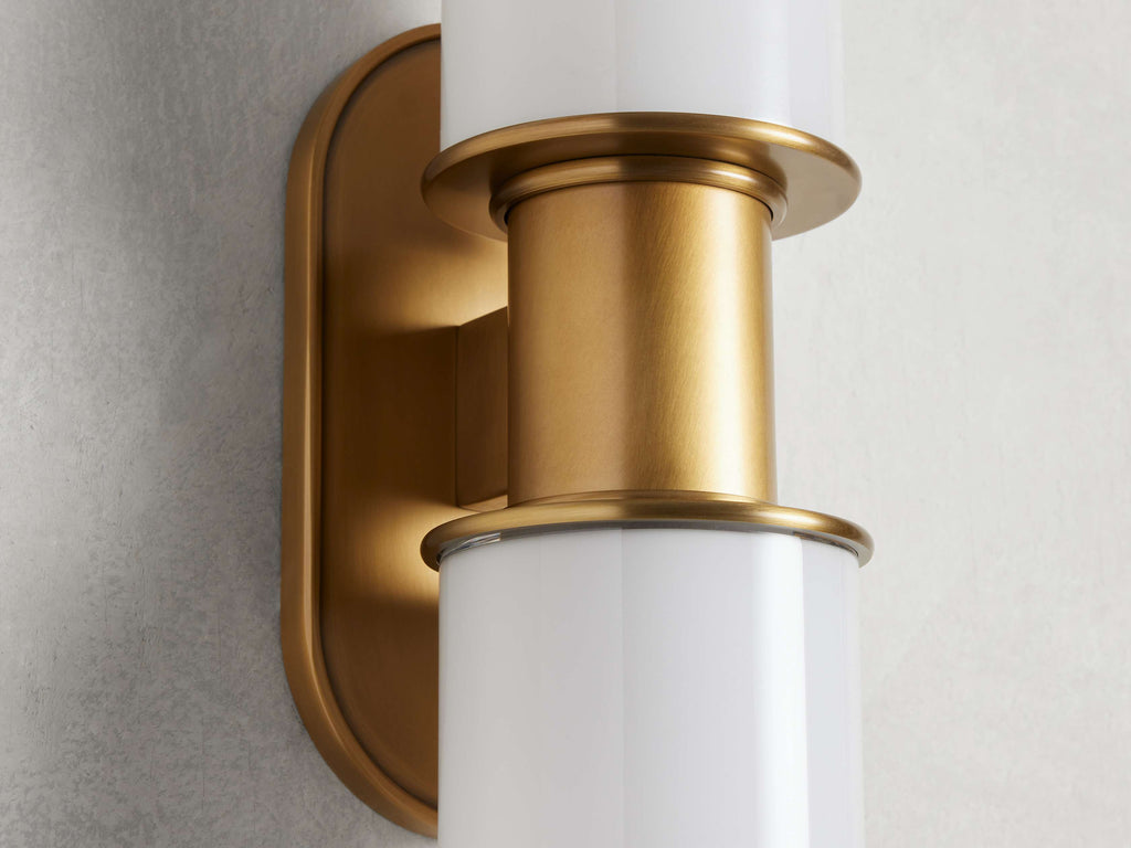 Harlin 2-Light Wall Sconce in Milk by Bling Lighting Studio