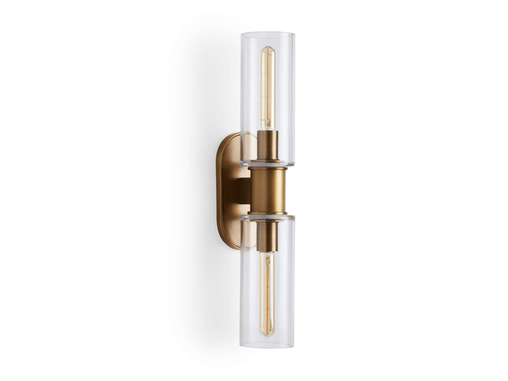 Harlin 2-Light Wall Sconce in Clear by Bling Lighting Studio