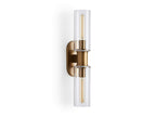 Harlin 2-Light Wall Sconce in Clear by Bling Lighting Studio