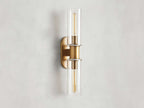 Harlin 2-Light Wall Sconce in Clear by Bling Lighting Studio