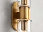 Harlin 2-Light Wall Sconce in Clear by Bling Lighting Studio
