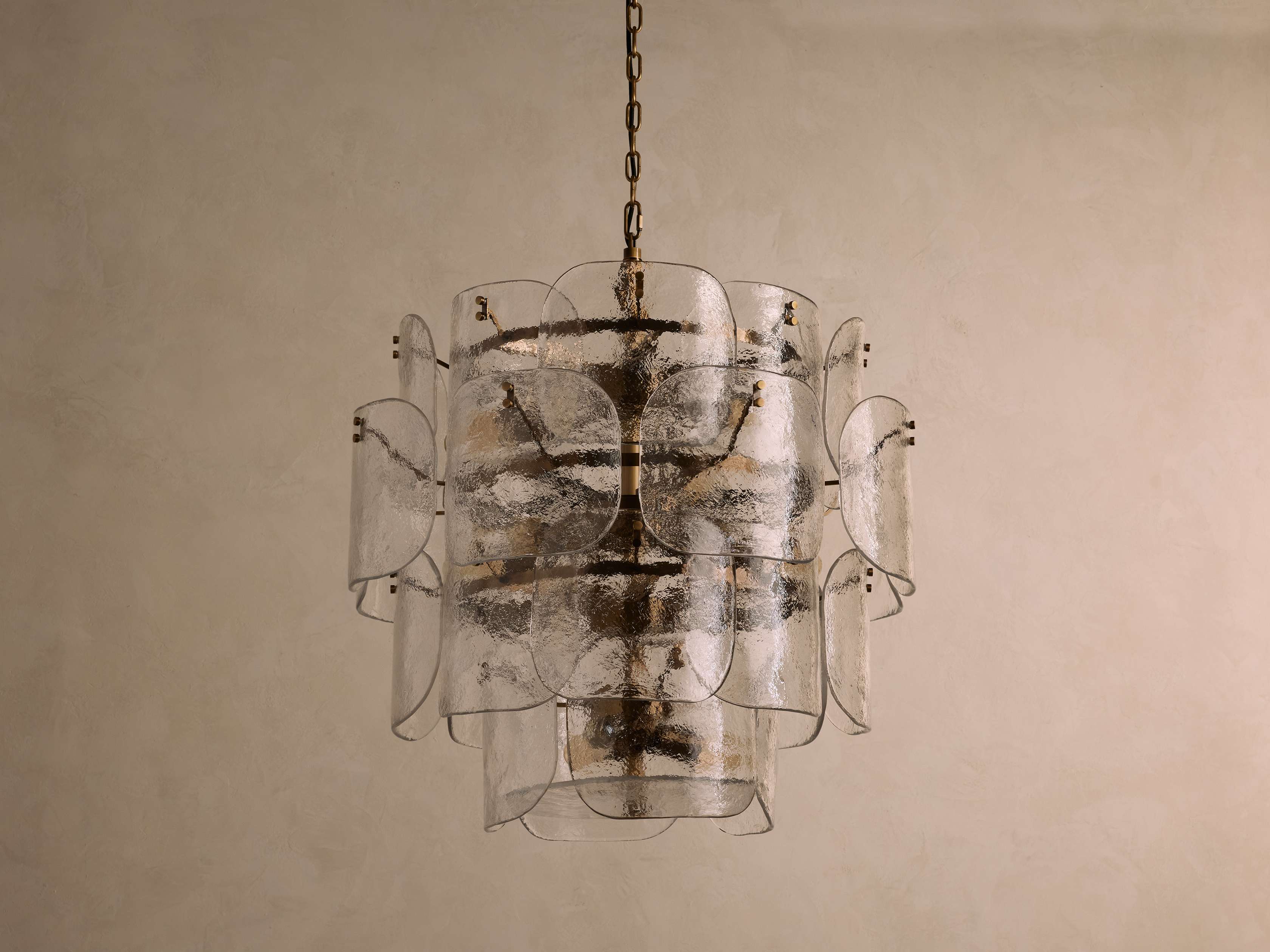 Blaire Round Glass Chandelier 32''D by Bling Lighting Studio