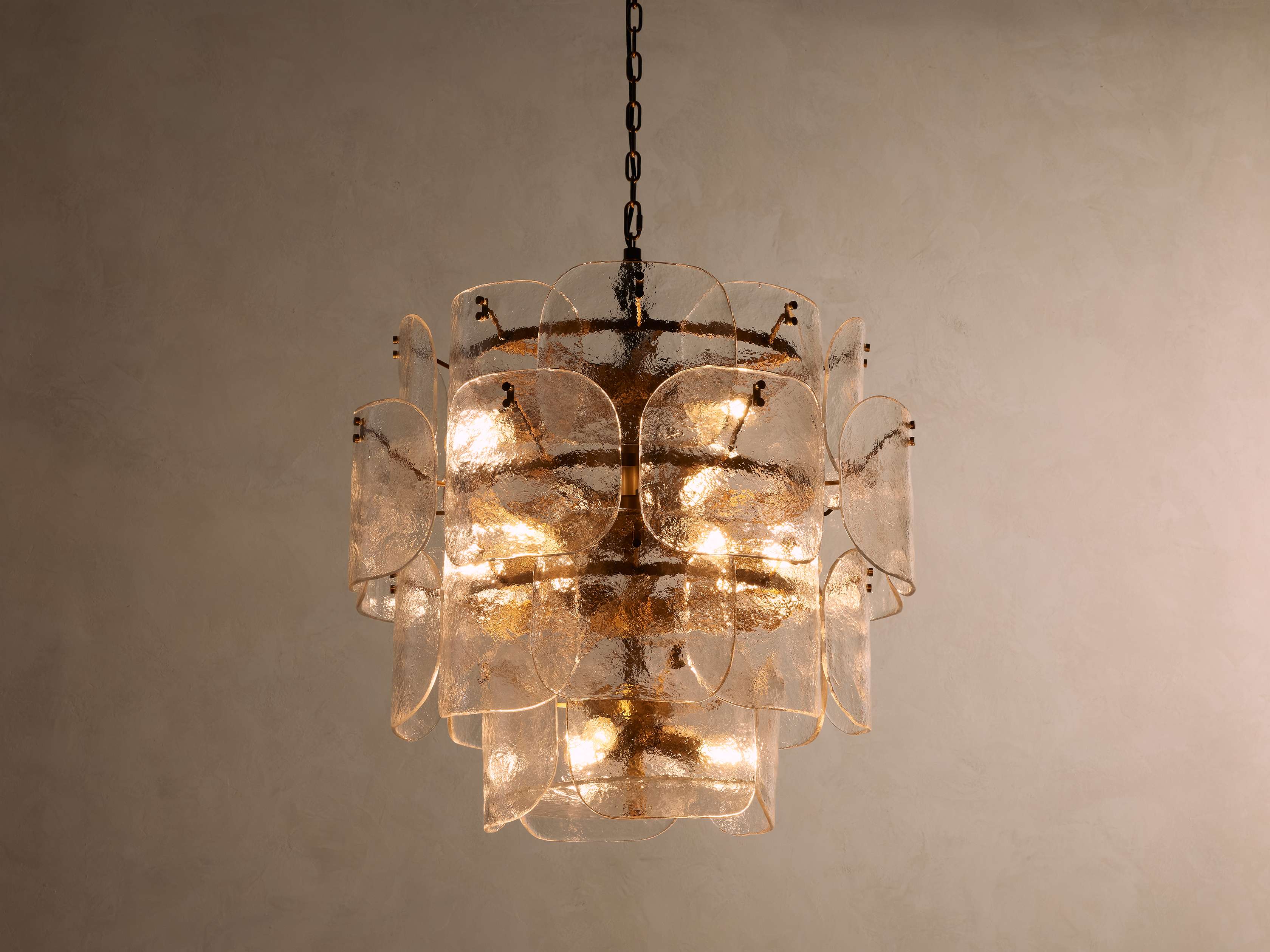 Blaire Round Glass Chandelier 32''D by Bling Lighting Studio
