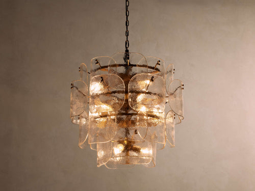 Blaire Round Glass Chandelier 32''D by Bling Lighting Studio