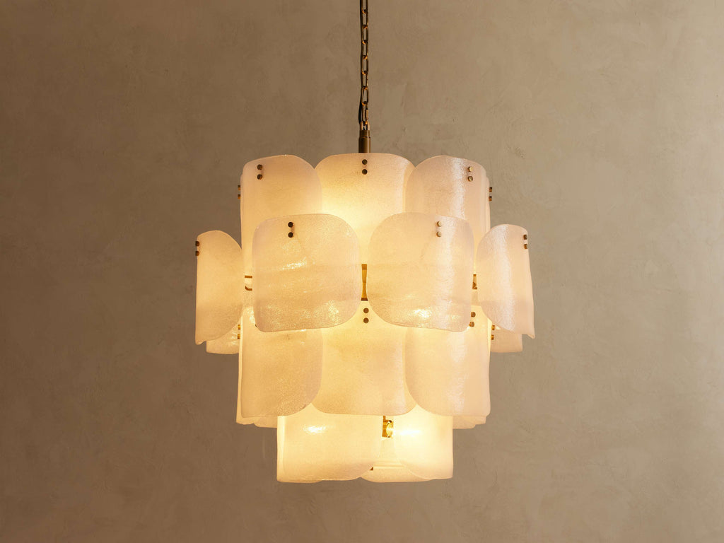 Blaire Round Glass Chandelier 32''D by Bling Lighting Studio