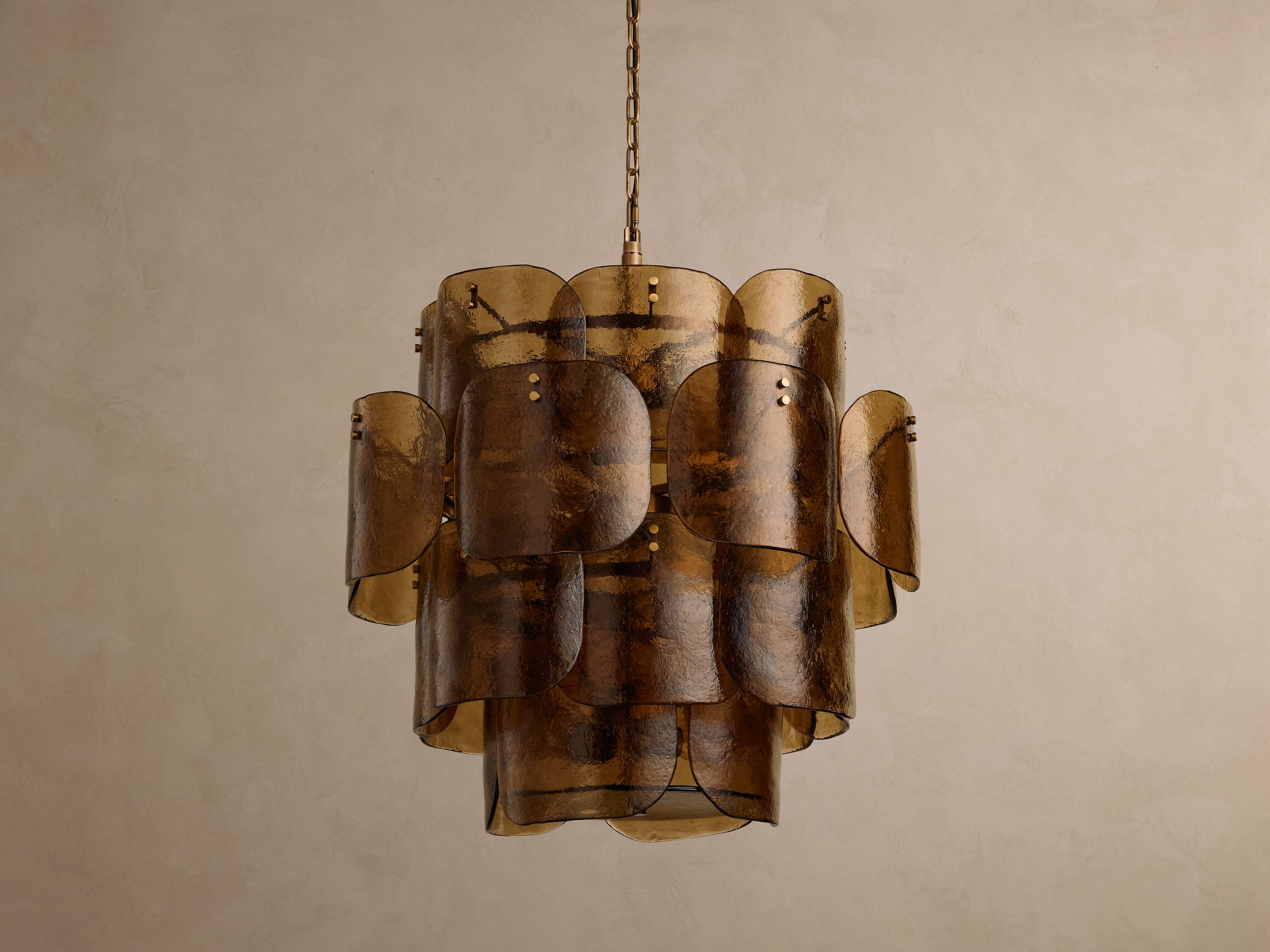 Blaire Round Glass Chandelier 32''D by Bling Lighting Studio