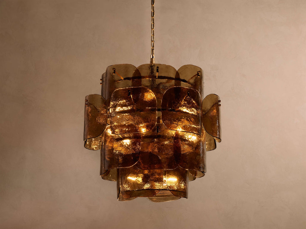 Blaire Round Glass Chandelier 32''D by Bling Lighting Studio