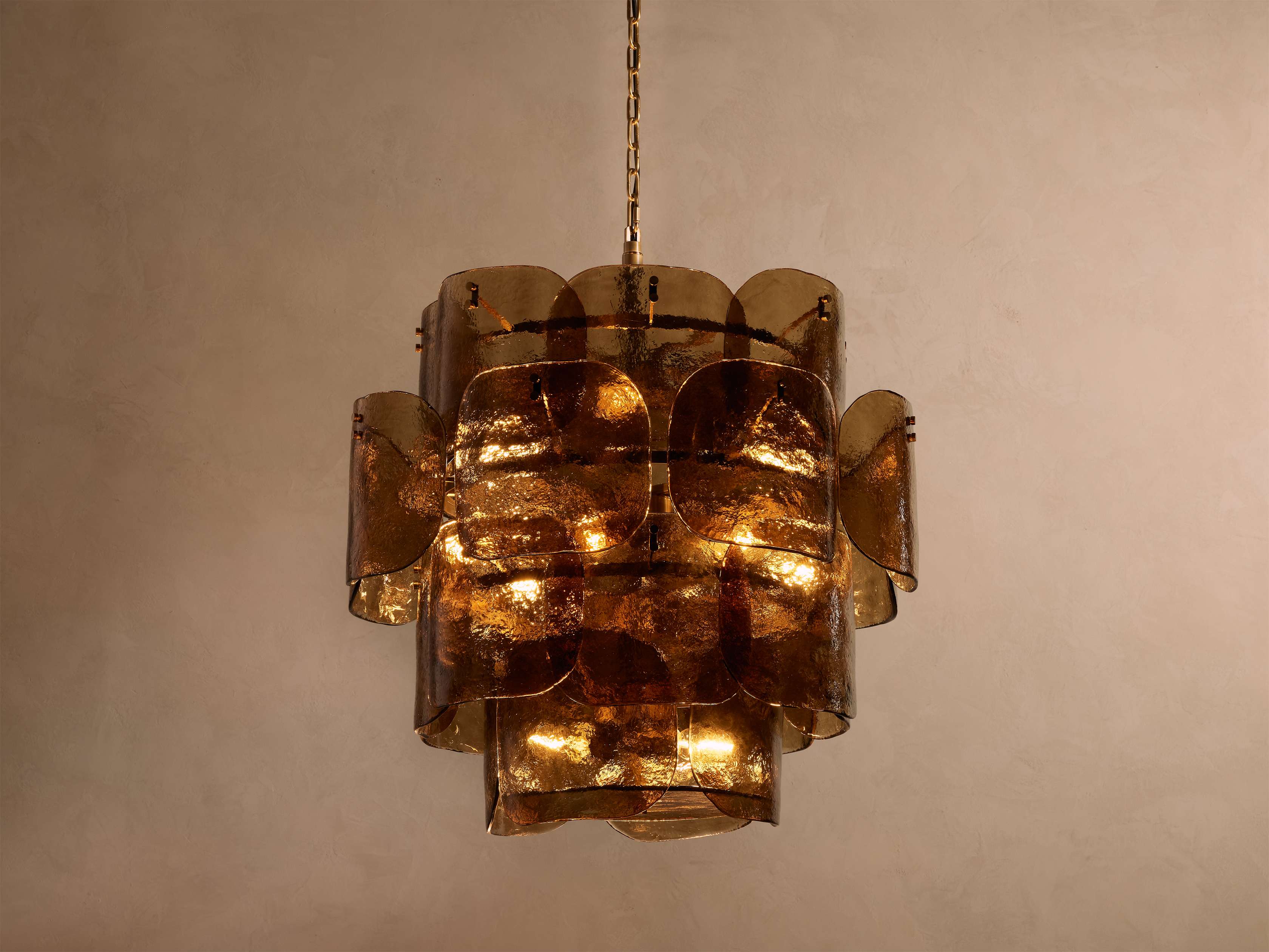 Blaire Round Glass Chandelier 32''D by Bling Lighting Studio