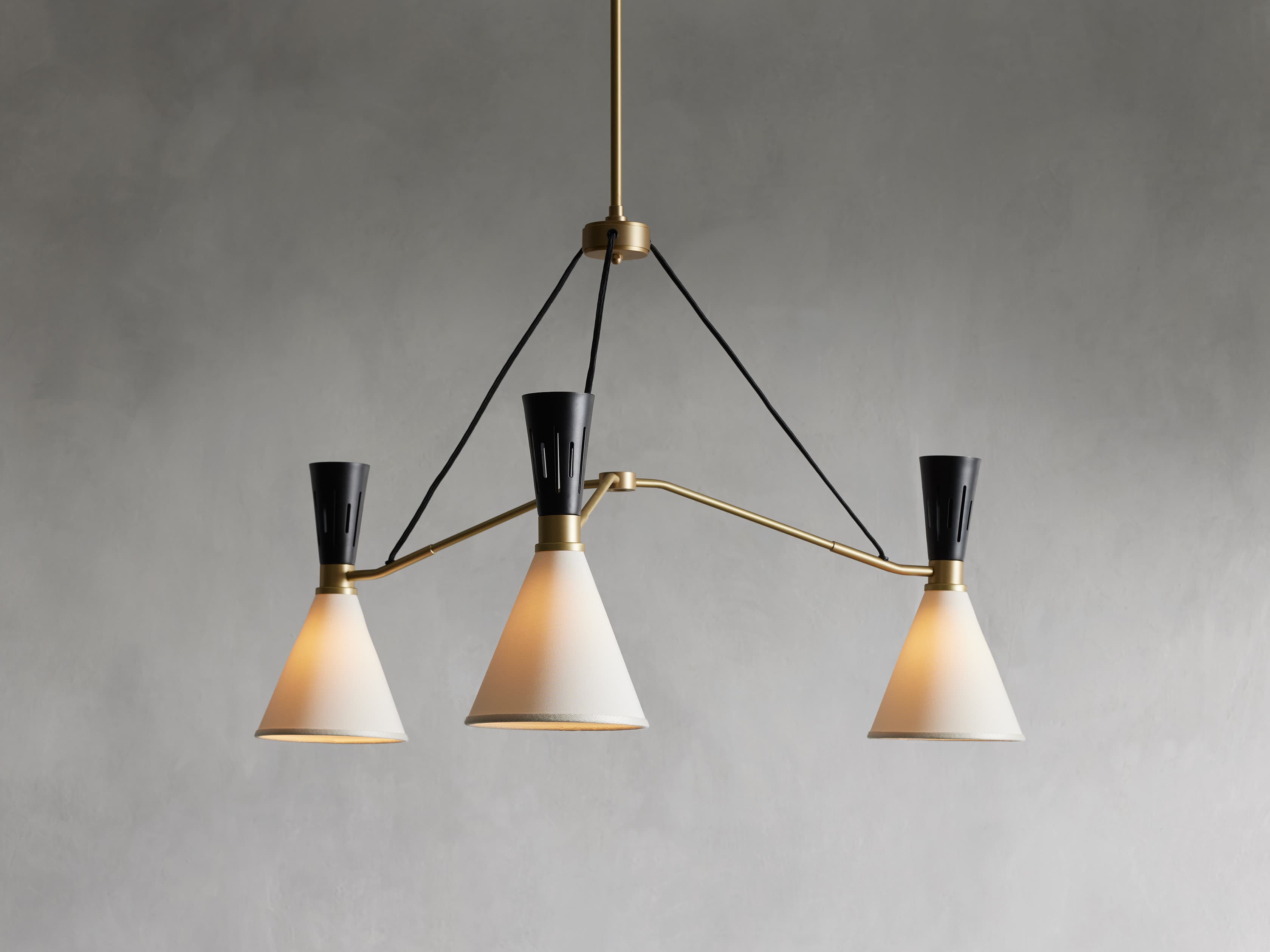 Ramsey 3-Light Round Chandelier by Bling Lighting Studio