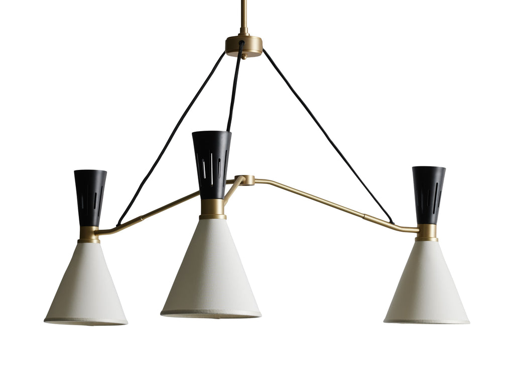 Ramsey 3-Light Round Chandelier by Bling Lighting Studio