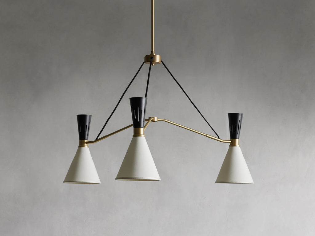 Ramsey 3-Light Round Chandelier by Bling Lighting Studio
