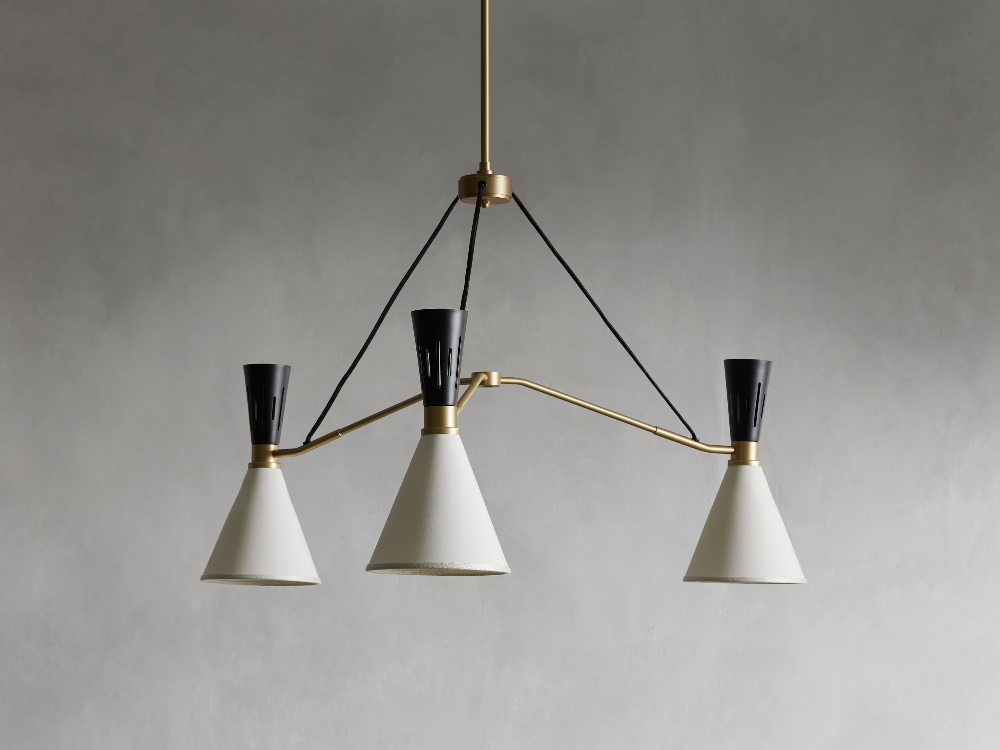 Ramsey 3-Light Round Chandelier by Bling Lighting Studio