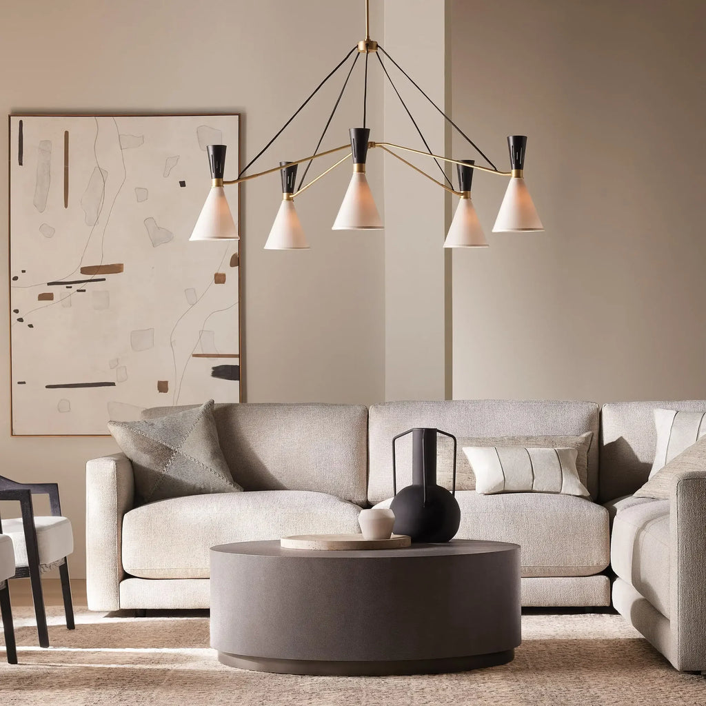 Ramsey 5-Light Round Chandelier by Bling Lighting Studio