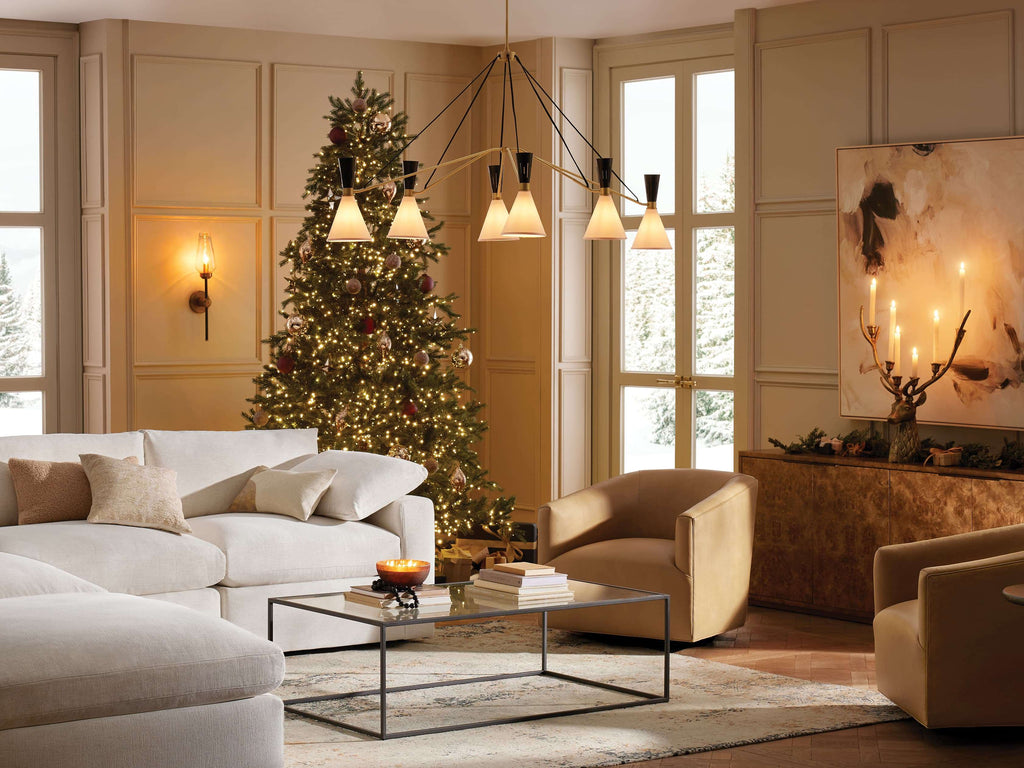 Ramsey 6-Light Linear Chandelier by Bling Lighting Studio