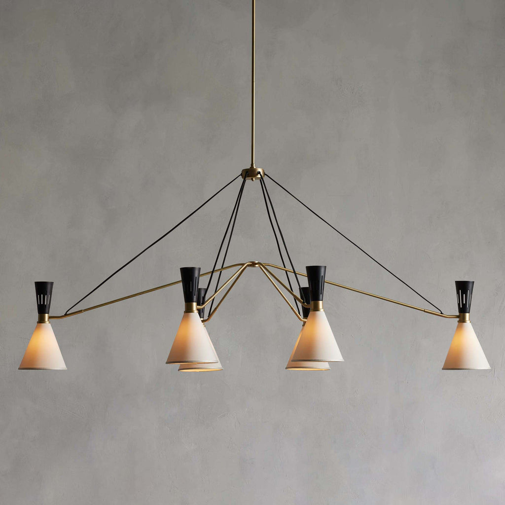 Ramsey 6-Light Linear Chandelier by Bling Lighting Studio