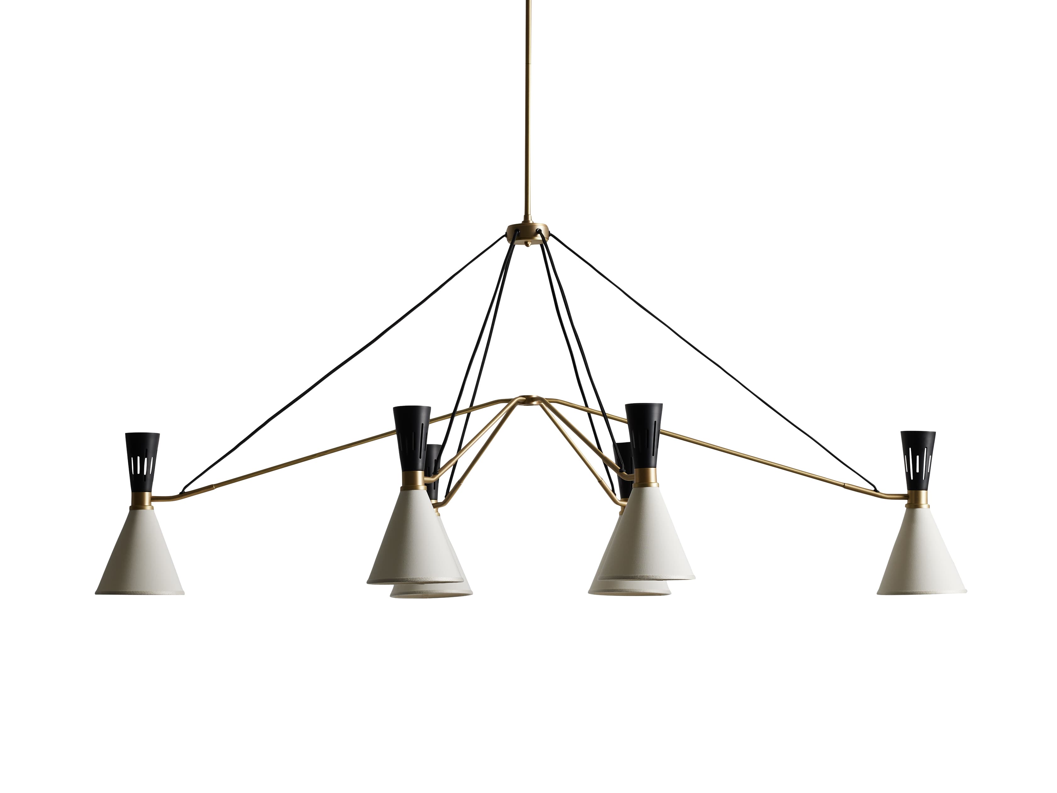 Ramsey 6-Light Linear Chandelier by Bling Lighting Studio