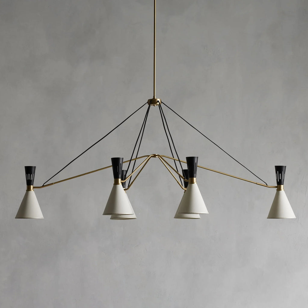 Ramsey 6-Light Linear Chandelier by Bling Lighting Studio