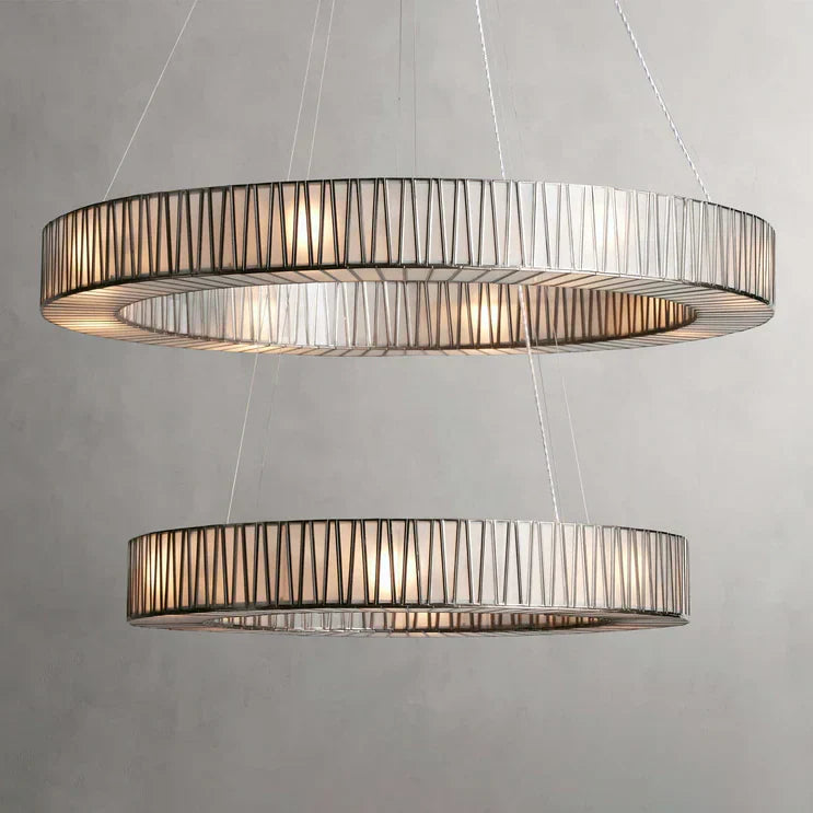 Jeunet 2-Tier Round Chandelier by Bling Lighting Studio