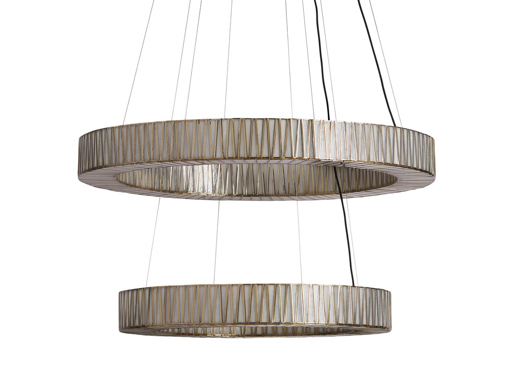 Jeunet 2-Tier Round Chandelier by Bling Lighting Studio