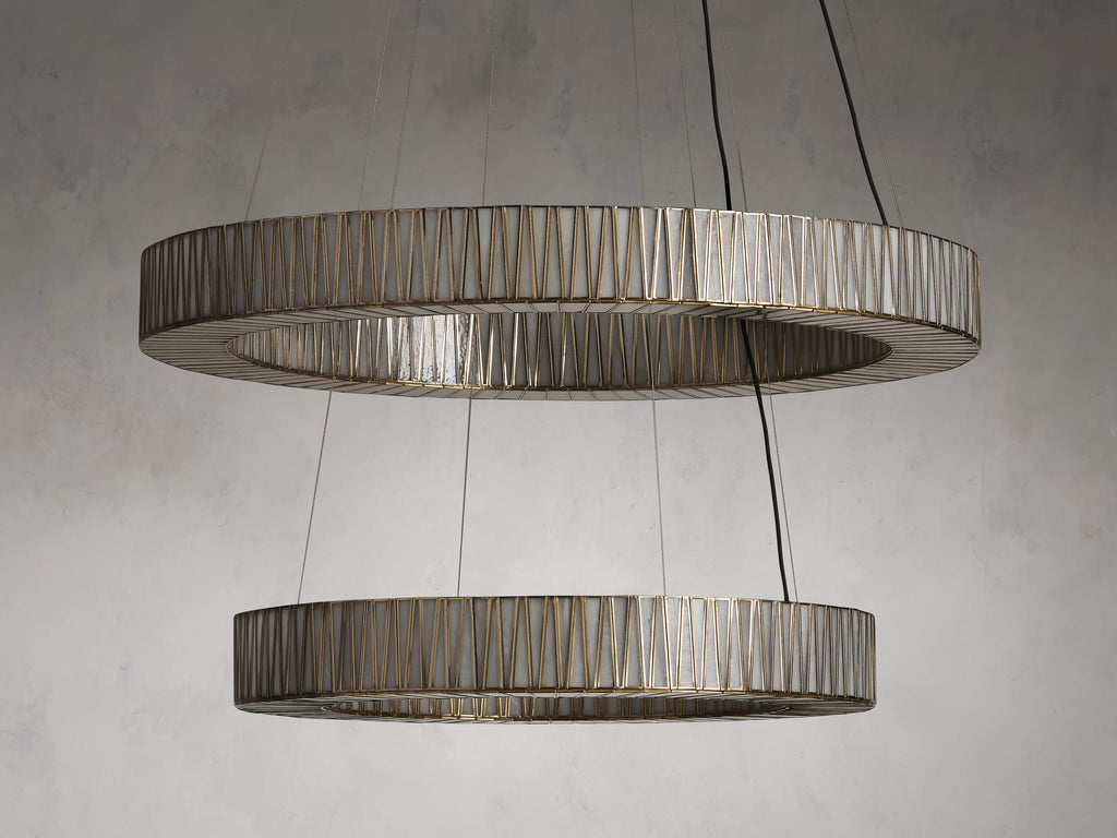 Jeunet 2-Tier Round Chandelier by Bling Lighting Studio