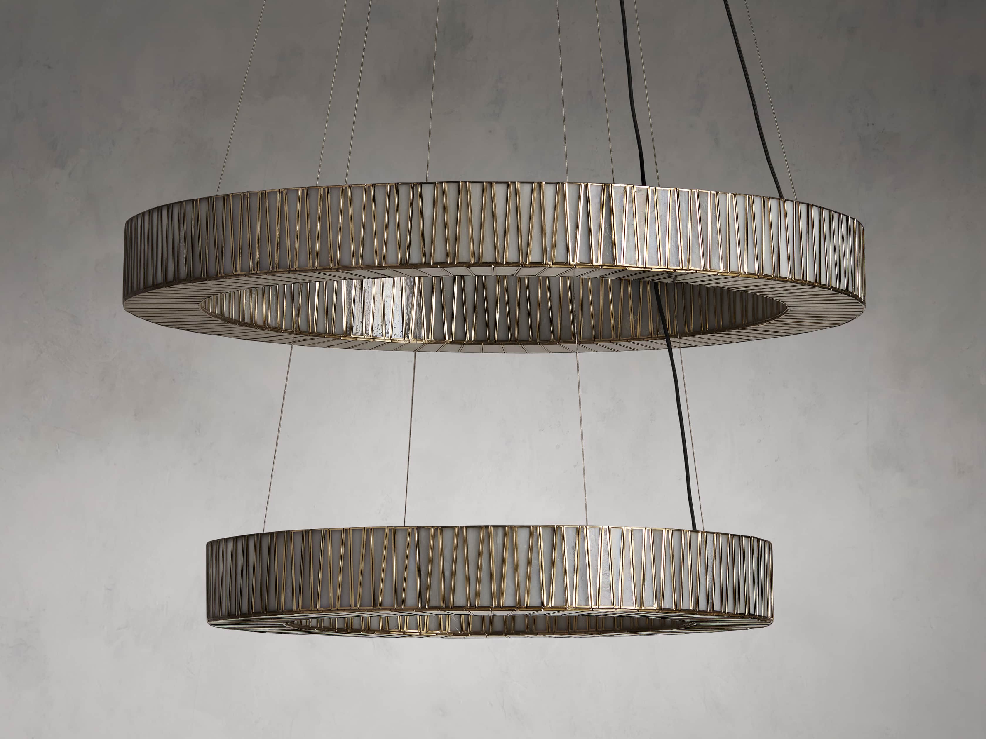 Jeunet 2-Tier Round Chandelier by Bling Lighting Studio