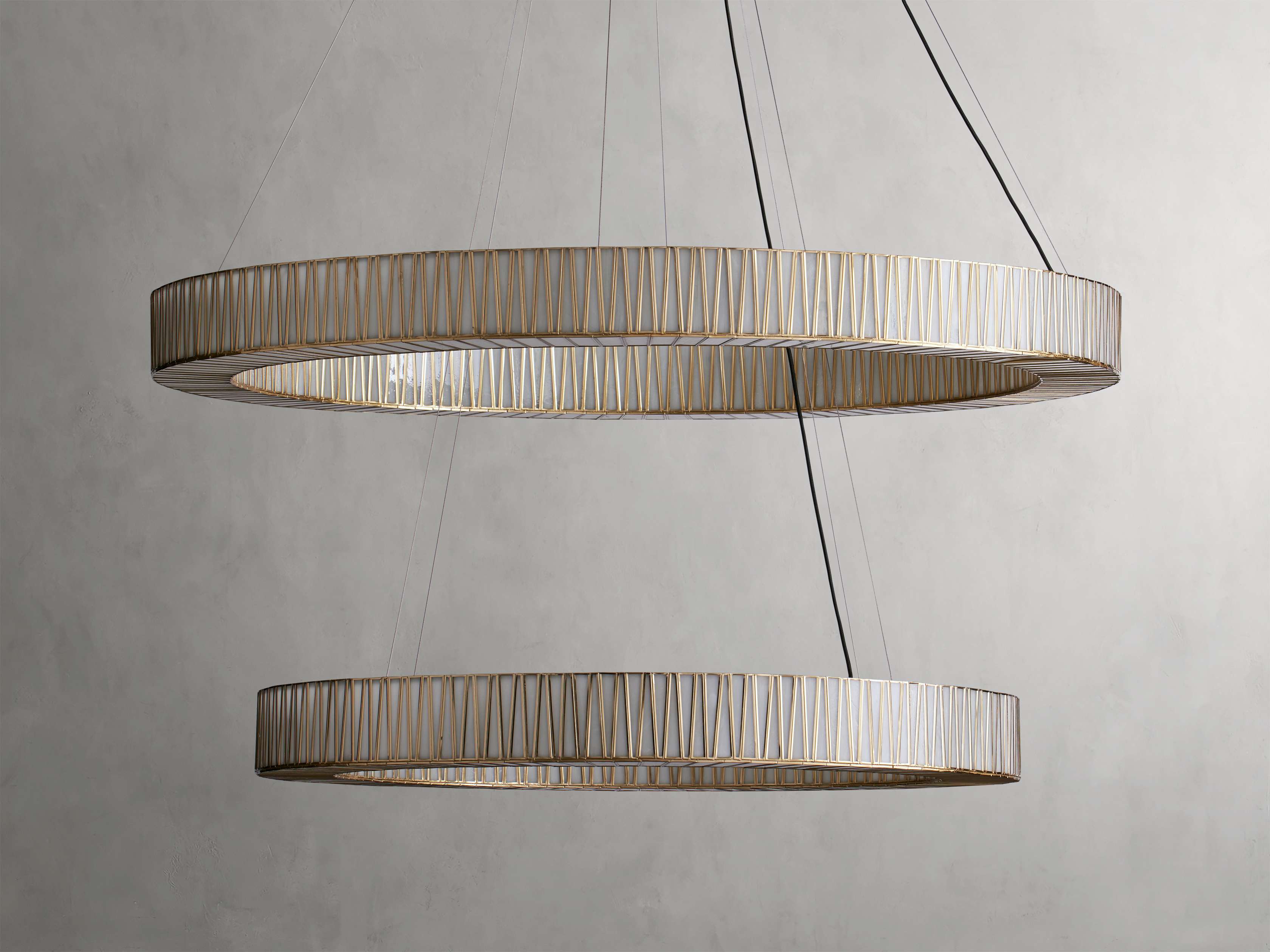Jeunet 2-Tier Round Chandelier by Bling Lighting Studio