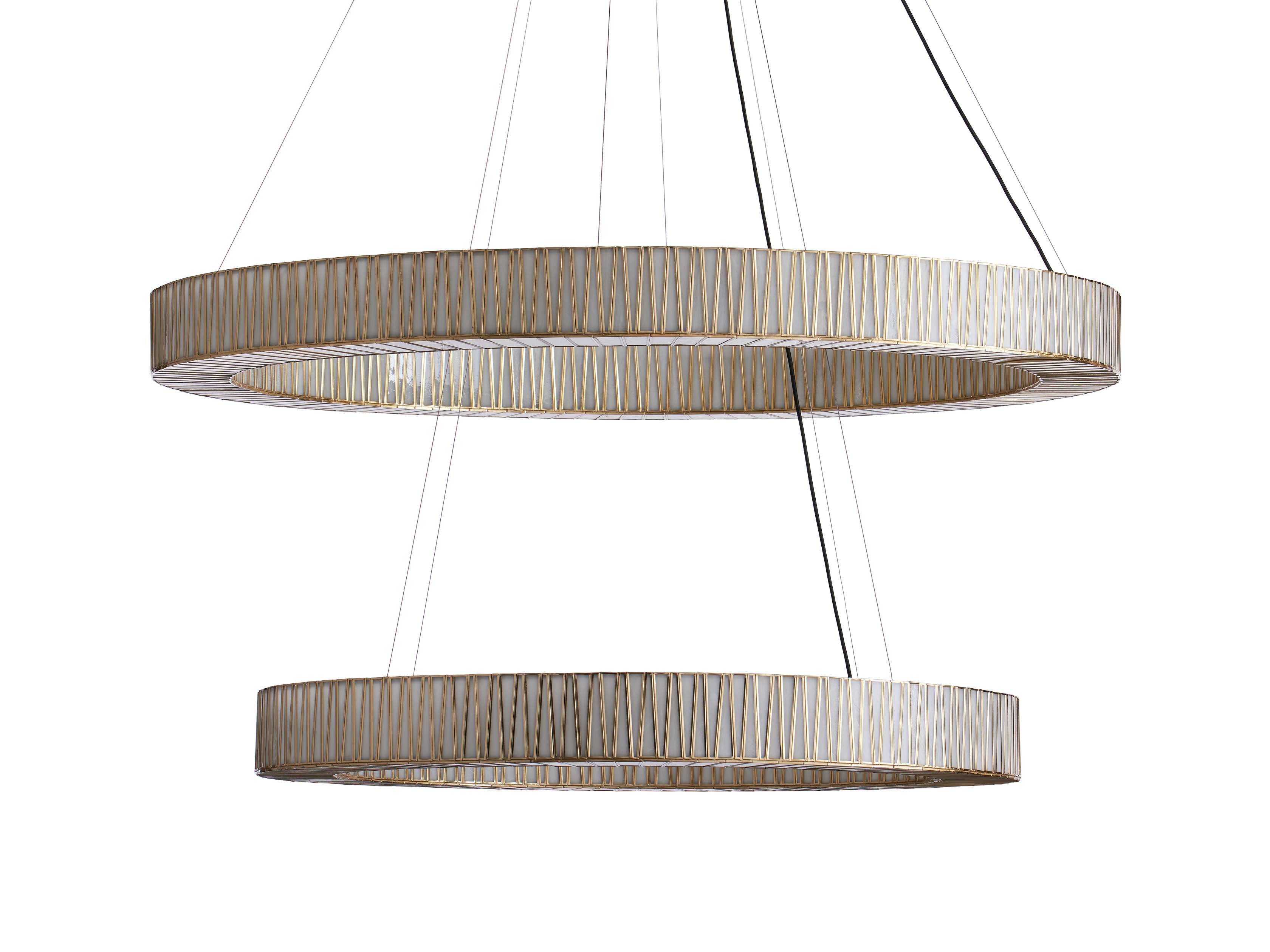 Jeunet 2-Tier Round Chandelier by Bling Lighting Studio