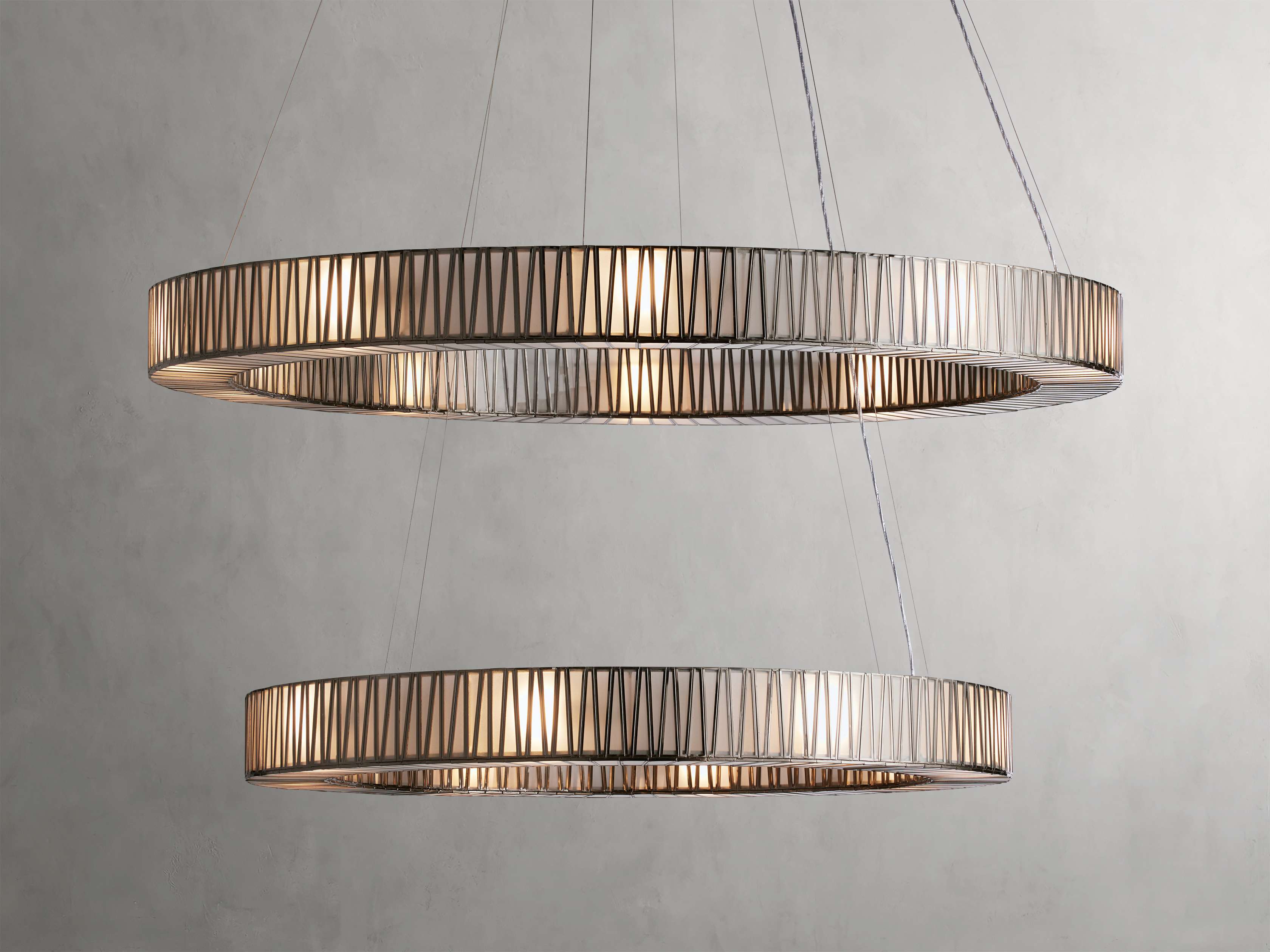 Jeunet 2-Tier Round Chandelier by Bling Lighting Studio