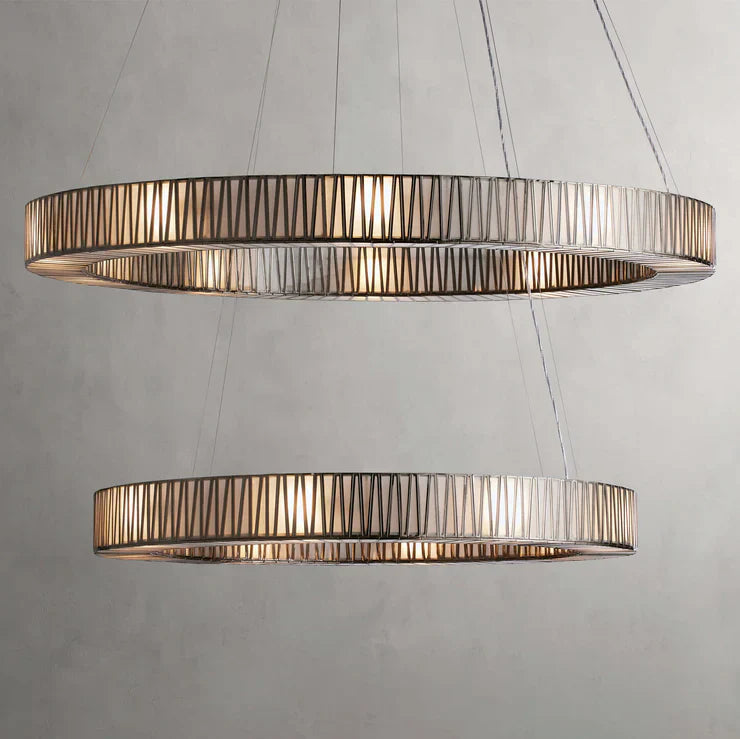 Jeunet 2-Tier Round Chandelier by Bling Lighting Studio