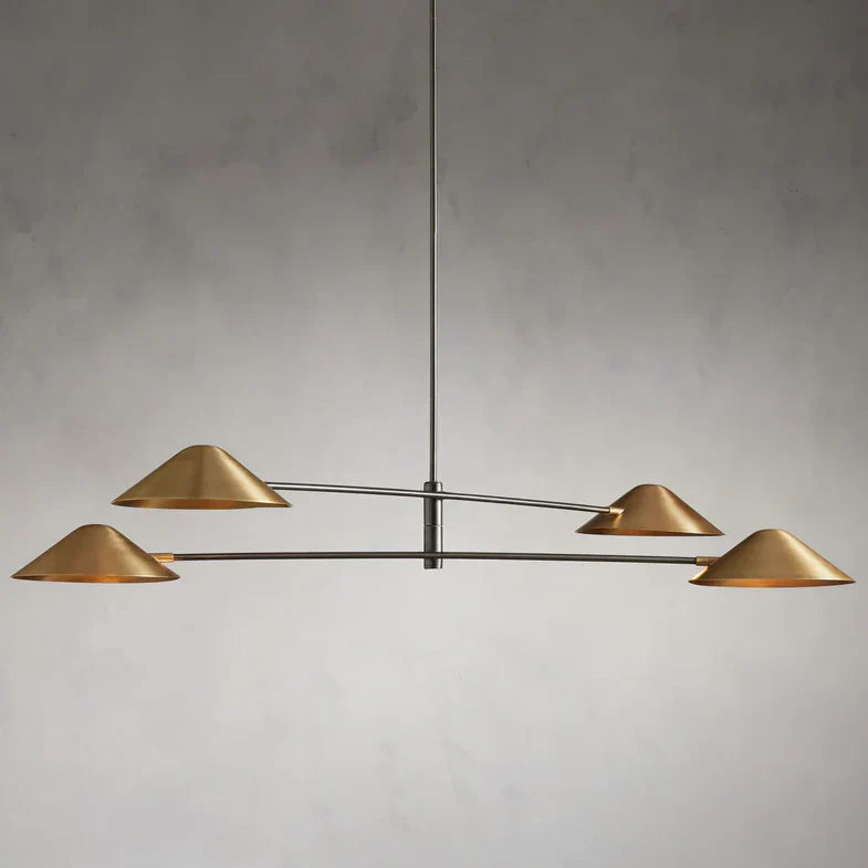 Simms 4-Light Linear Chandelier by Bling Lighting Studio