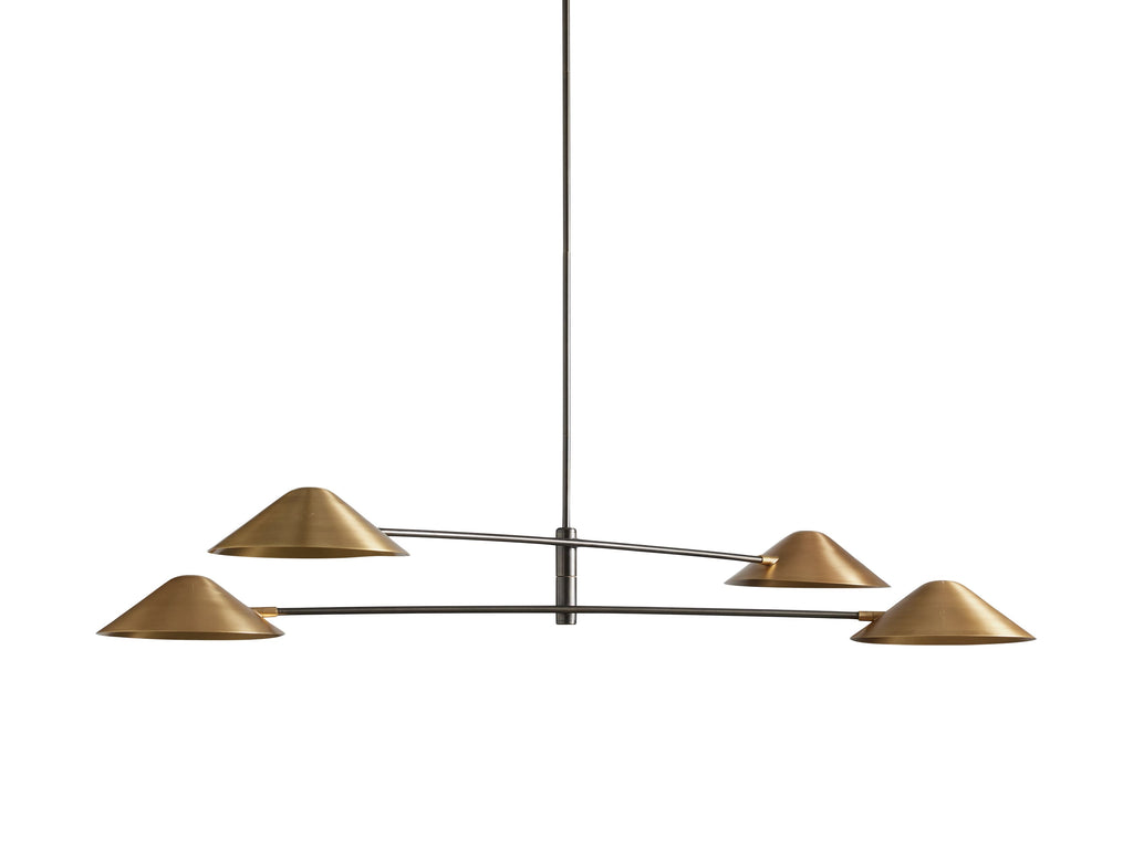 Simms 4-Light Linear Chandelier by Bling Lighting Studio