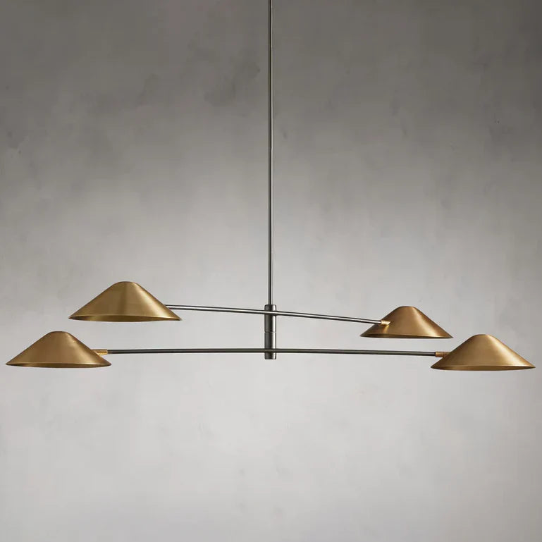 Simms 4-Light Linear Chandelier by Bling Lighting Studio