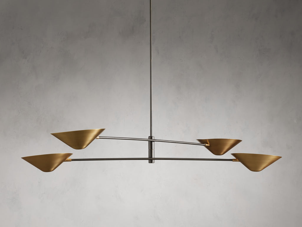 Simms 4-Light Linear Chandelier by Bling Lighting Studio