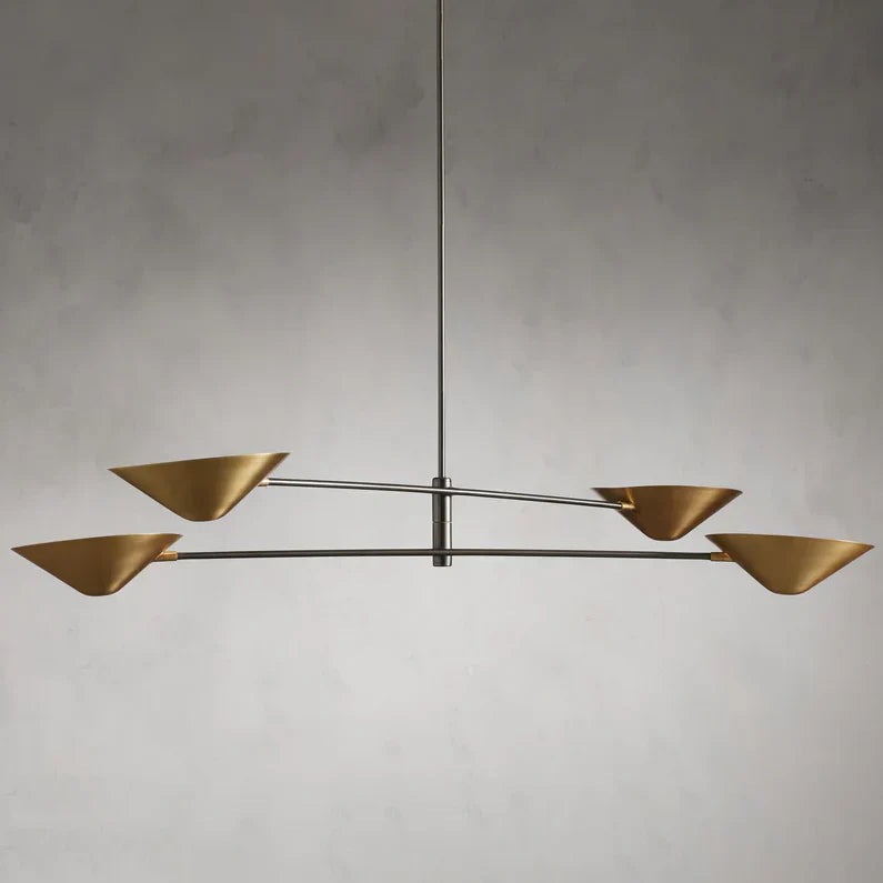 Simms 4-Light Linear Chandelier by Bling Lighting Studio