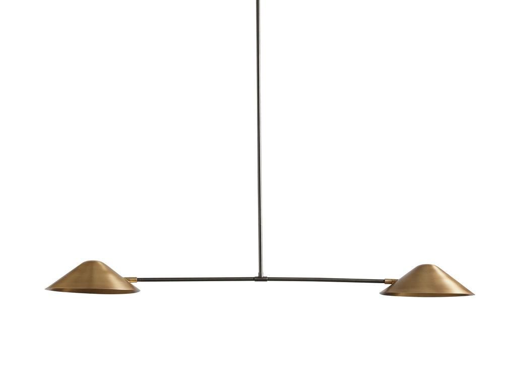 Simms 2-Light Linear Chandelier by Bling Lighting Studio
