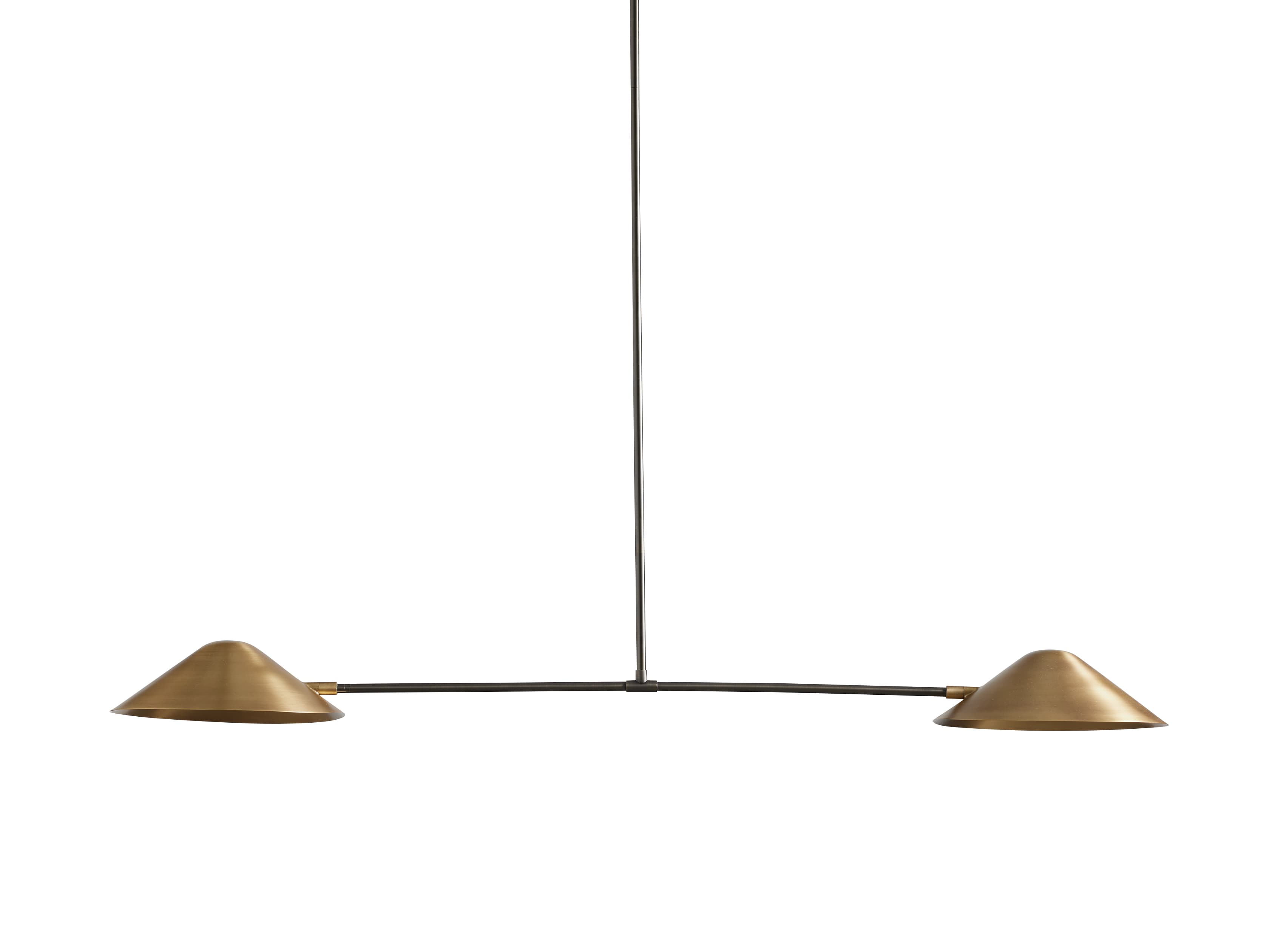 Simms 2-Light Linear Chandelier by Bling Lighting Studio